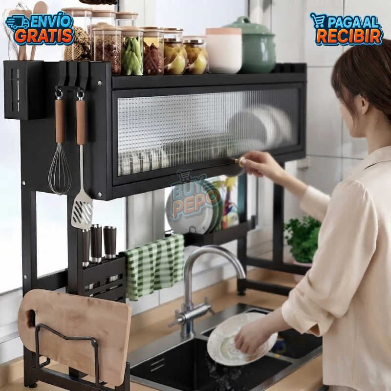 DrainPro™ 🍽️ - Escurridor y organizador multifuncional ✨