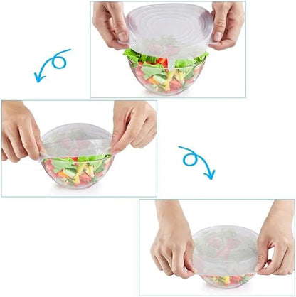 Set de tapas de silicona para ollas y recipientes