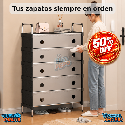 ShoeSpace™ 👟 - Zapatero de 6 niveles ✨