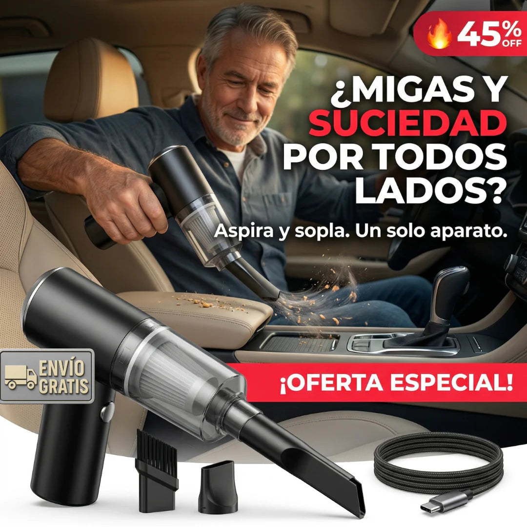 ASPIRADORA Y SOPLADOR  PORTATIL 3 en 1
