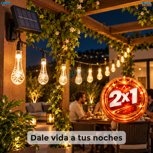 SolarDrops™ ✨ - Guirnalda solar decorativa 5 metros ☀️