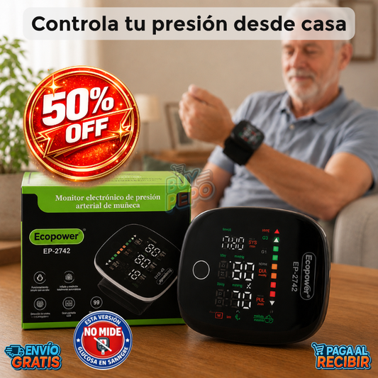 PulseCare™ ❤️ - Tensiómetro digital de muñeca 🩺