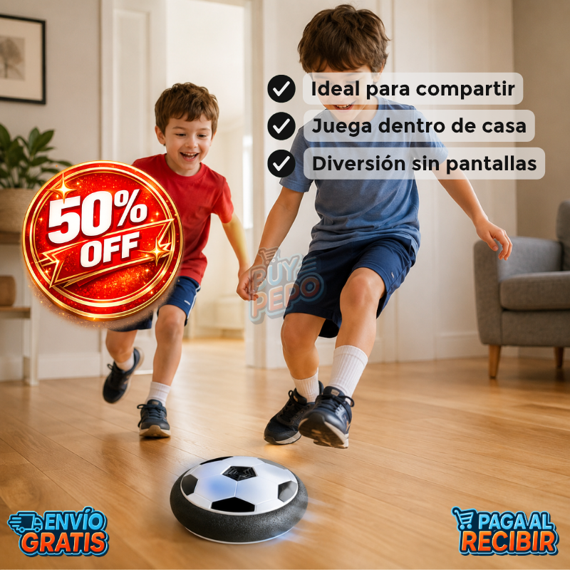 HoverGoal™ ⚽ - Pelota flotante LED 🌈