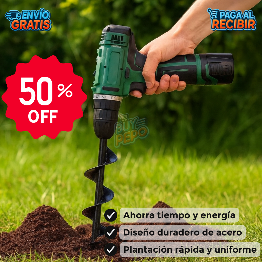 SoilDrill™ 🌱 – Broca Ahoyadora para Jardín ⚙️