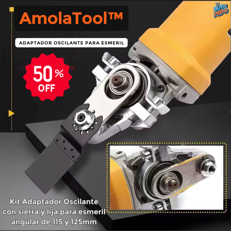 AmolaTool™ -  🔧 Adaptador Oscilante Para Amoladora ⚙️