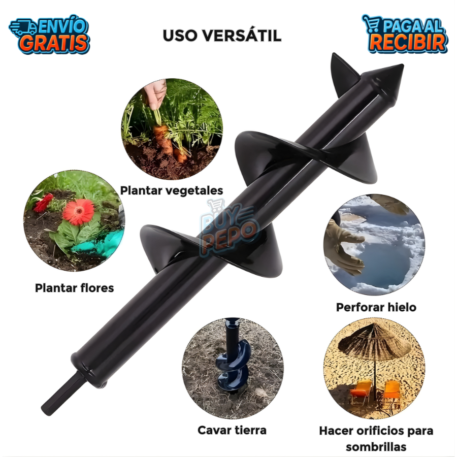SoilDrill™ 🌱 – Broca Ahoyadora para Jardín ⚙️