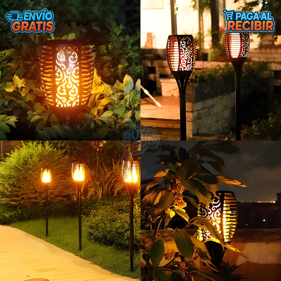 FireGlow™ 🔥 - Antorchas Solares Decorativas PACK 4x1🌙