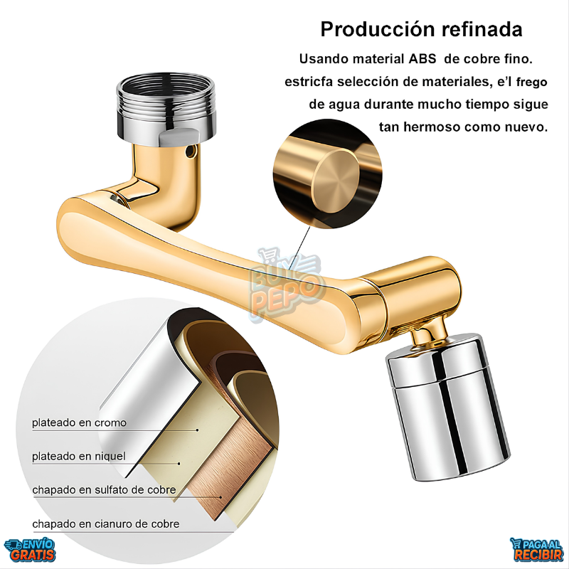 FlowMax™ 💧 - Extensor giratorio 1440° 💧