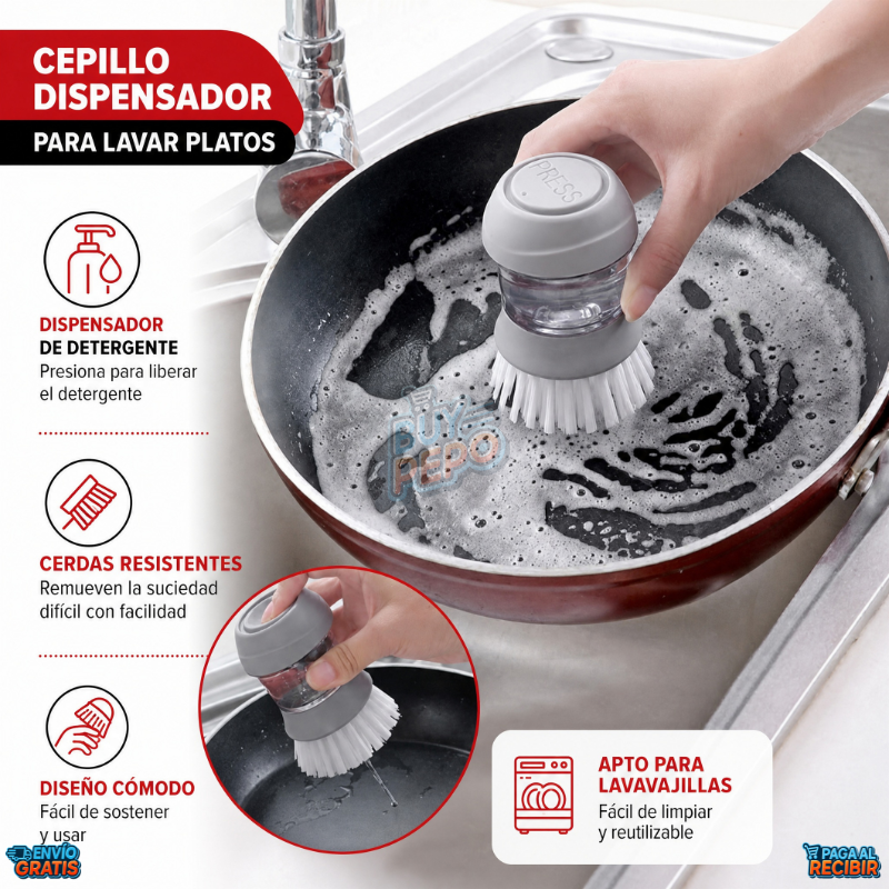 SoapScrub™ 🧽 - Cepillo dispensador de jabón 🫧