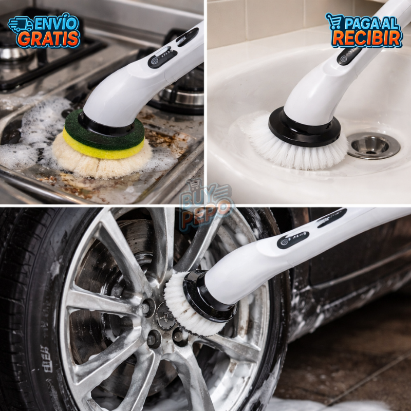 SpinClean™ 🧼 - Cepillo Eléctrico 9 en 1 Multiuso ⚡