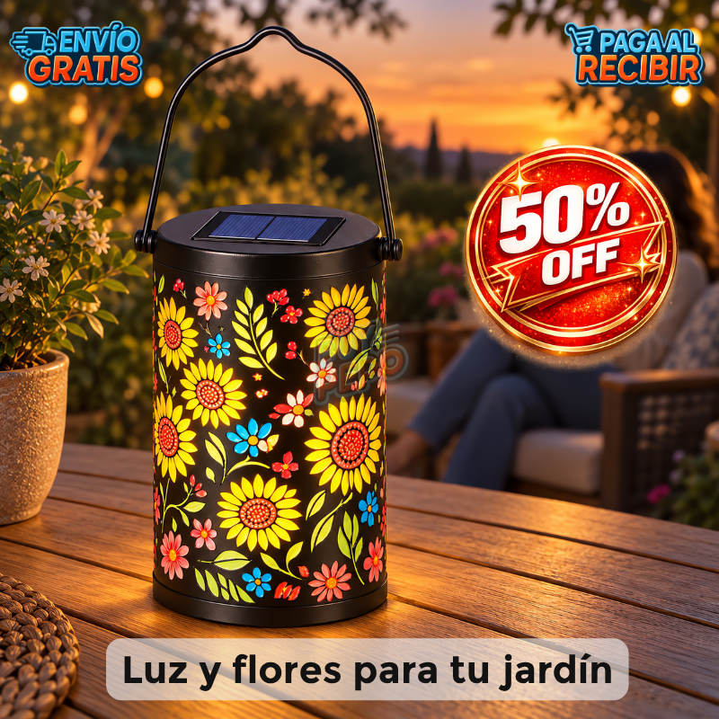 SunBloom™ 🌻 - Lámpara solar floral colgante ☀️