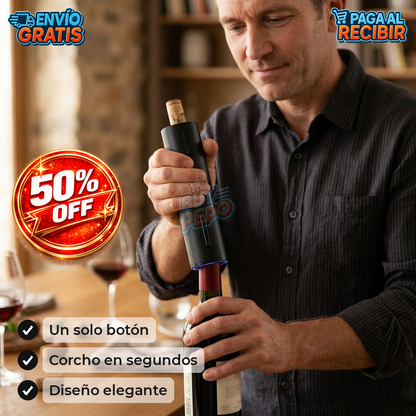 CorkMaster™ 🍷 - Abridor de vino eléctrico ⚡