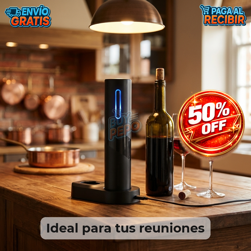 CorkMaster™ 🍷 - Abridor de vino eléctrico ⚡