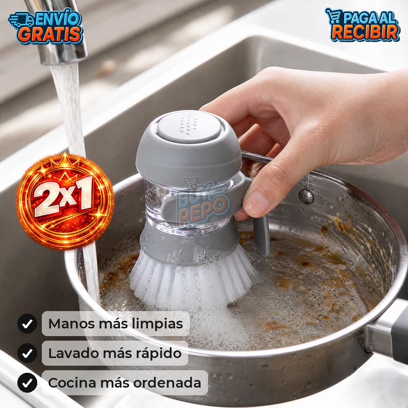 SoapScrub™ 🧽 - Cepillo dispensador de jabón 🫧