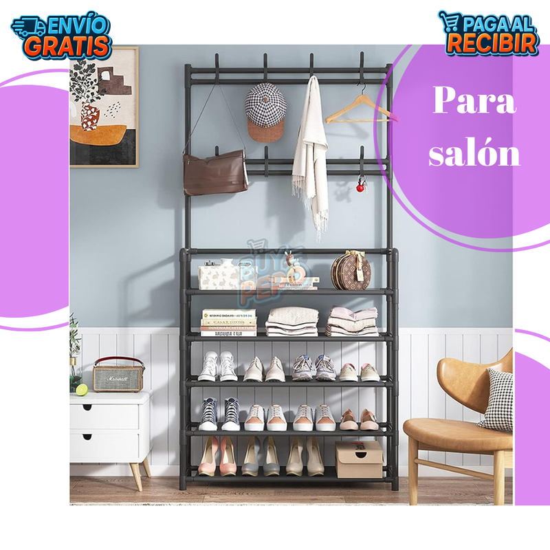 ClosetTower™ 👕 - Perchero zapatero 5 niveles 👟