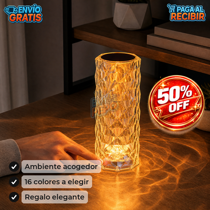 CrystalGlow™ 💎 - Lámpara cristal 16 colores 🌈