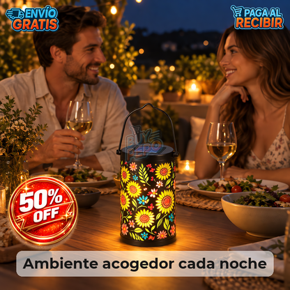 SunBloom™ 🌻 - Lámpara solar floral colgante ☀️