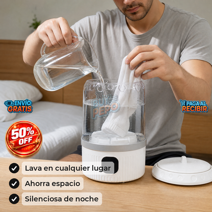 WashPocket™ 🧺 - Mini lavadora portátil recargable 🫧