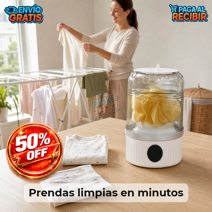 WashPocket™ 🧺 - Mini lavadora portátil recargable 🫧