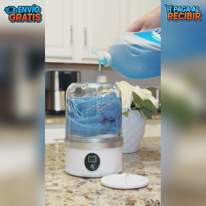 WashPocket™ 🧺 - Mini lavadora portátil recargable 🫧