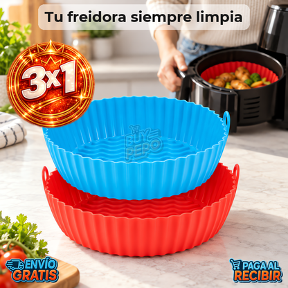 CleanFry™ 🍟 - Molde de silicona plegable ✨