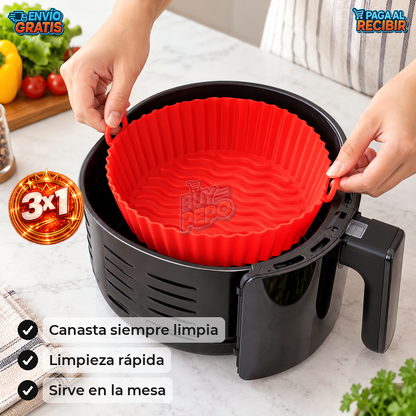 CleanFry™ 🍟 - Molde de silicona plegable ✨