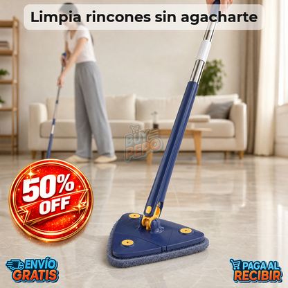 CornerSwipe™ 🧹 - Mopa triangular rotativa 360° 🔄