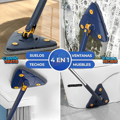CornerSwipe™ 🧹 - Mopa triangular rotativa 360° 🔄