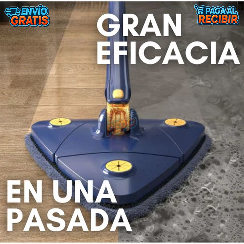 CornerSwipe™ 🧹 - Mopa triangular rotativa 360° 🔄