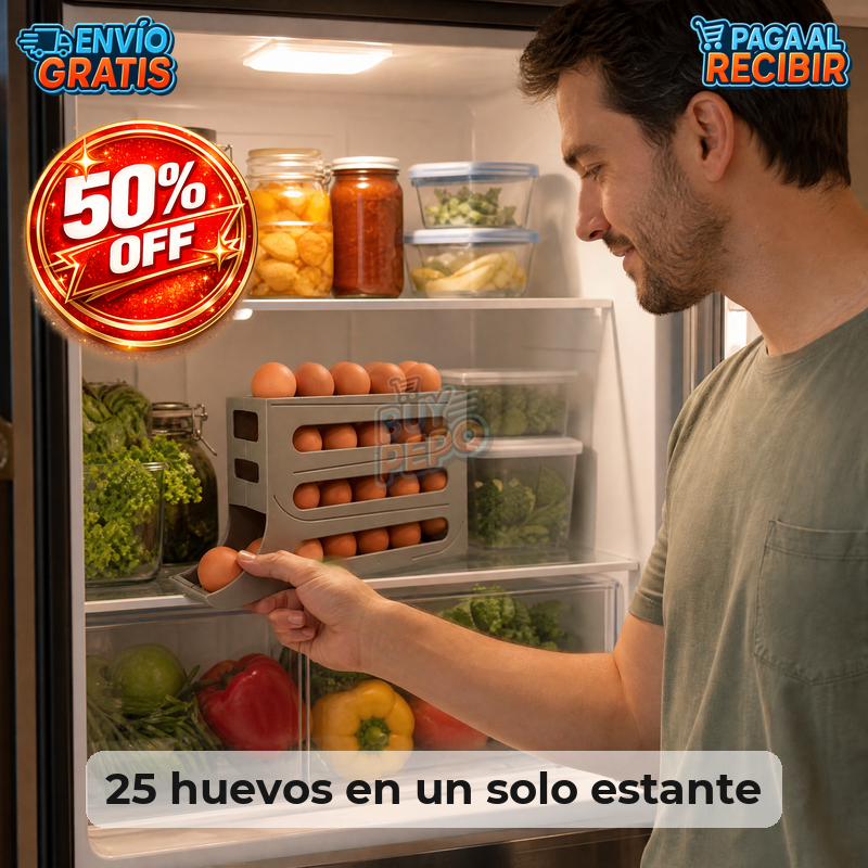EggRoll™ 🥚 - Organizador de huevos rodante 🧊