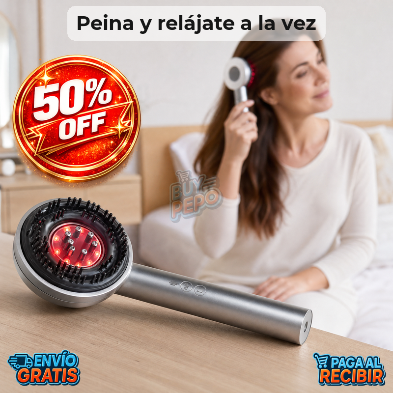 SerenComb™ 💆‍♀️ - Cepillo masajeador eléctrico recargable ✨