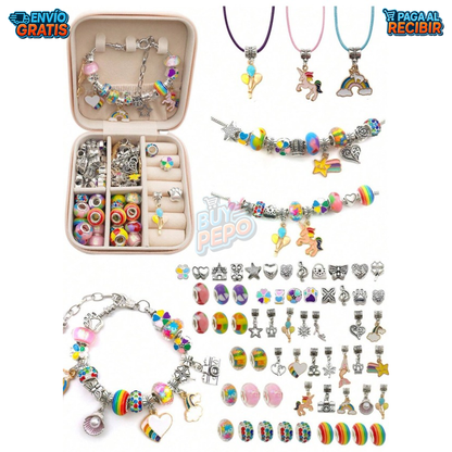 CharmStudio™ 💎 - Kit pulseras con joyero ✨